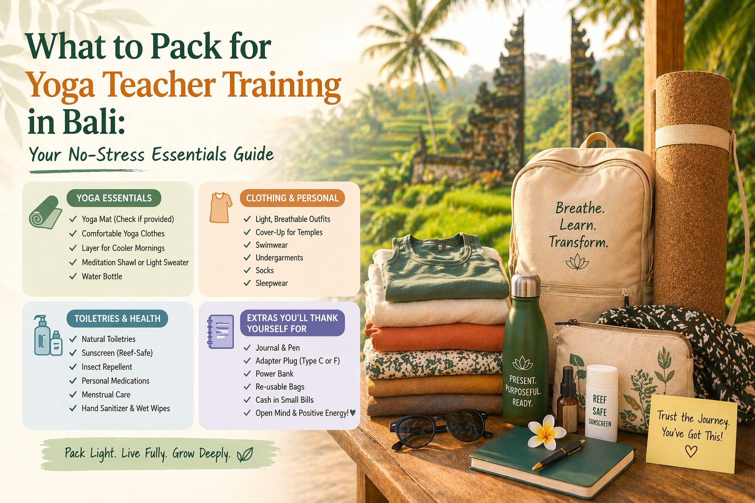 What to Pack for Yoga Teacher Training in Bali